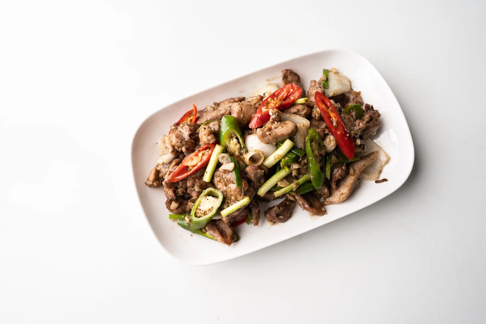เนื้อเป็ดผัดพริกไทยดำ